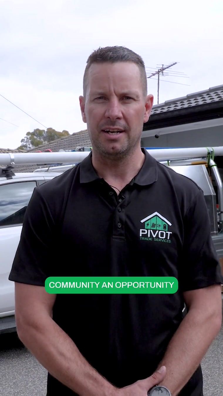 Dan from Pivot Trade Services on site in Melbourne's west